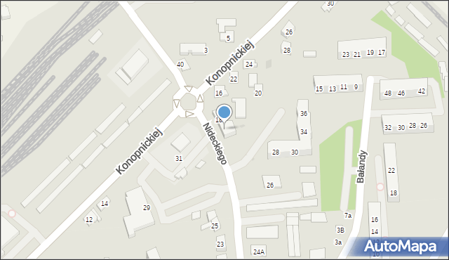 Oświęcim, Nideckiego Andrzeja, 38, mapa Oświęcimia