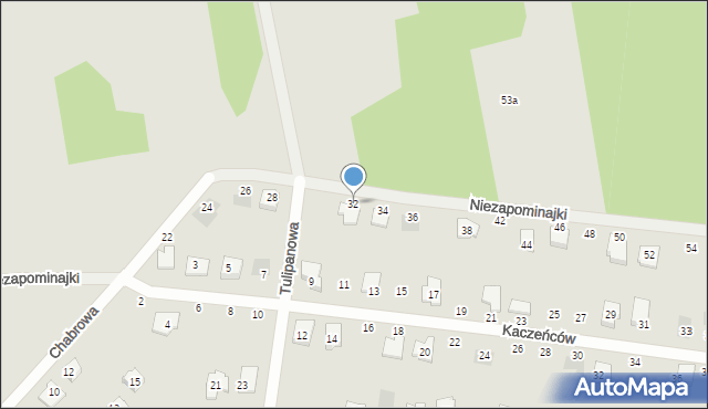 Otwock, Niezapominajki, 32, mapa Otwock