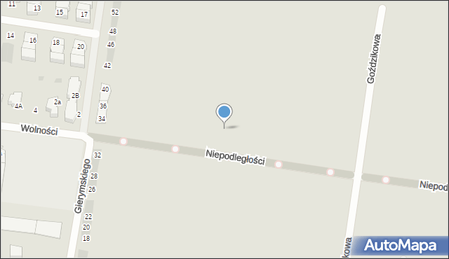 Ożarów Mazowiecki, Niepodległości, 24a, mapa Ożarów Mazowiecki