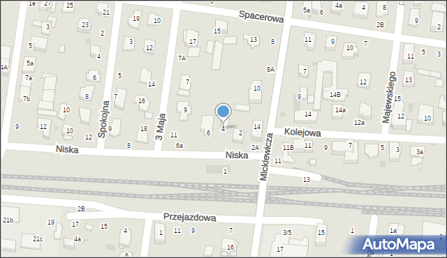 Ożarów Mazowiecki, Niska, 4, mapa Ożarów Mazowiecki