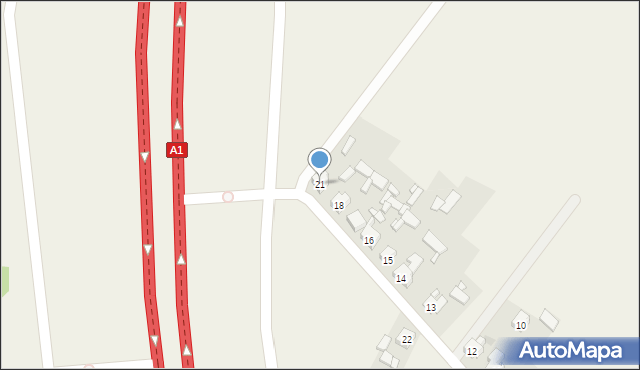 Ożarowice, Niwy, 21, mapa Ożarowice