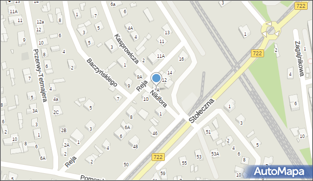 Piaseczno, Nikifora, 1A, mapa Piaseczno