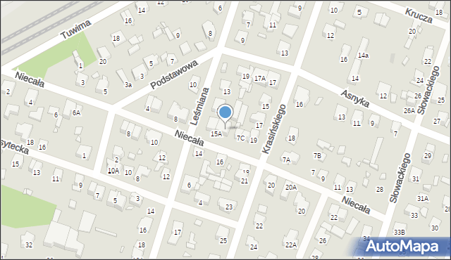 Piastów, Niecała, 7D, mapa Piastów