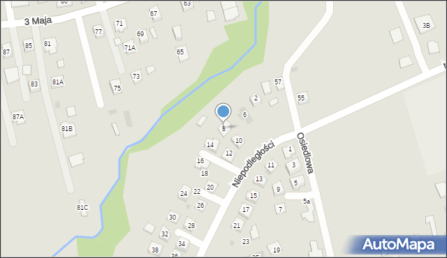 Pilzno, Niepodległości, 8, mapa Pilzno