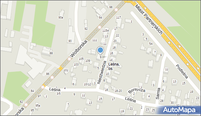 Piotrków Trybunalski, Niedźwiedzia, 7, mapa Piotrków Trybunalski