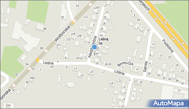 Piotrków Trybunalski, Niedźwiedzia, 8, mapa Piotrków Trybunalski