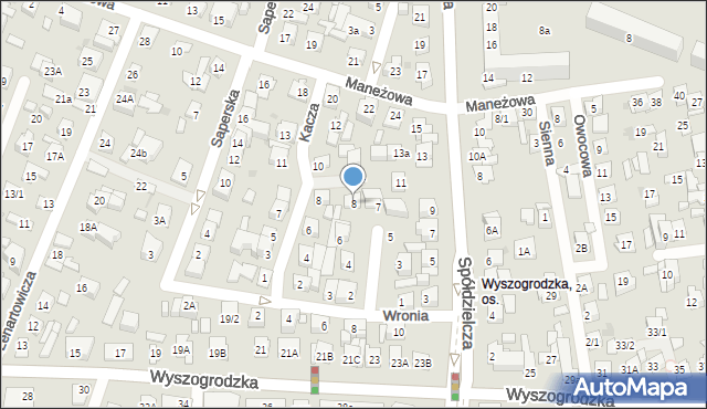 Płock, Niecała, 8, mapa Płock