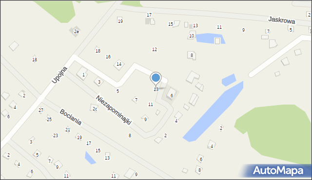 Popowo-Parcele, Niezapominajki, 13, mapa Popowo-Parcele