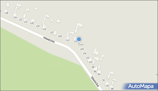 Poręba, Niwecka, 108, mapa Poręba