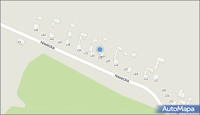 Poręba, Niwecka, 128, mapa Poręba