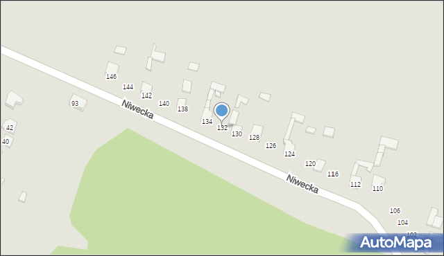 Poręba, Niwecka, 132, mapa Poręba