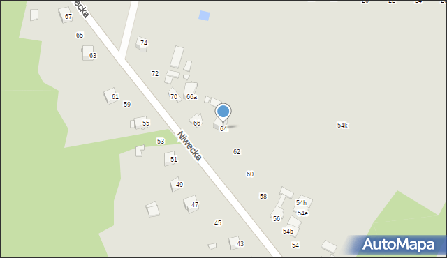 Poręba, Niwecka, 64, mapa Poręba