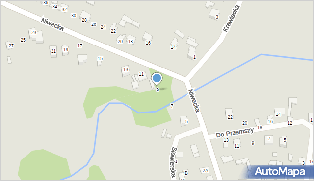 Poręba, Niwecka, 9, mapa Poręba