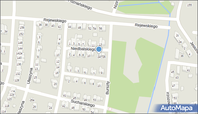 Poznań, Niedbalskiego Stanisława, 14, mapa Poznania