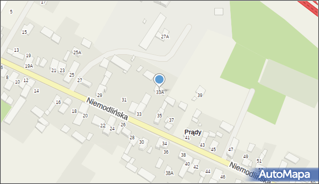 Prądy, Niemodlińska, 33A, mapa Prądy