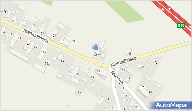 Prądy, Niemodlińska, 61, mapa Prądy