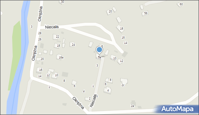 Przemyśl, Niecała, 5a, mapa Przemyśla