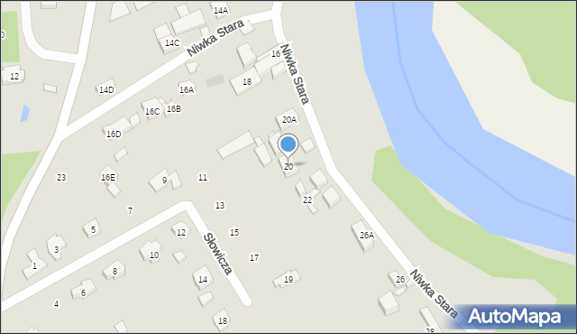 Puszczykowo, Niwka Stara, 20, mapa Puszczykowo