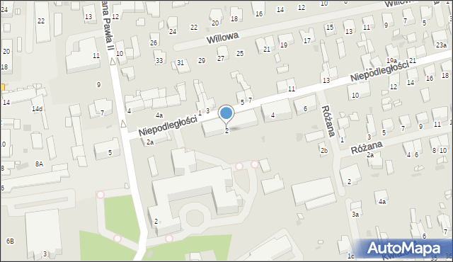 Pyrzyce, Niepodległości, 2, mapa Pyrzyce