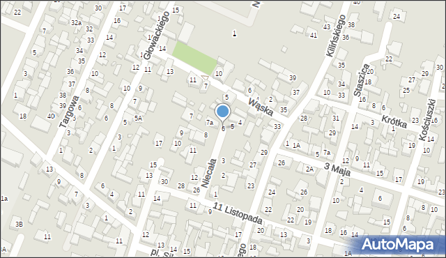 Pyzdry, Niecała, 6, mapa Pyzdry