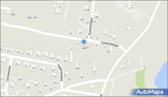 Radom, Nizinna, 49A, mapa Radomia