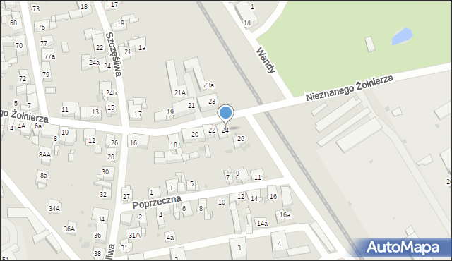 Radzionków, Nieznanego Żołnierza, 24, mapa Radzionków