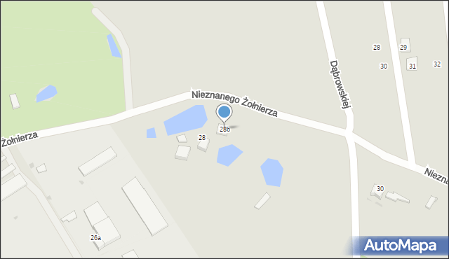 Radzionków, Nieznanego Żołnierza, 28b, mapa Radzionków