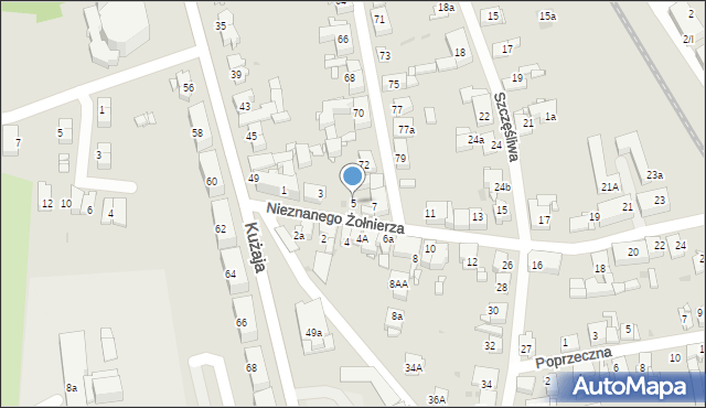 Radzionków, Nieznanego Żołnierza, 5, mapa Radzionków
