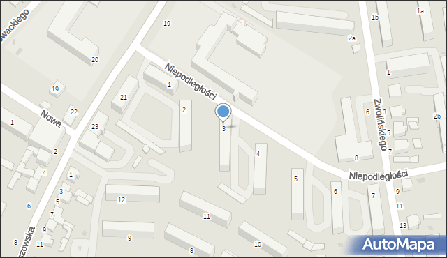 Rawa Mazowiecka, Niepodległości, 3, mapa Rawa Mazowiecka