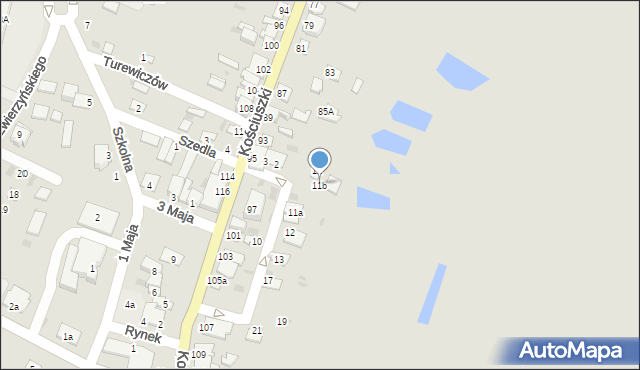 Rejowiec, Niecała, 11b, mapa Rejowiec