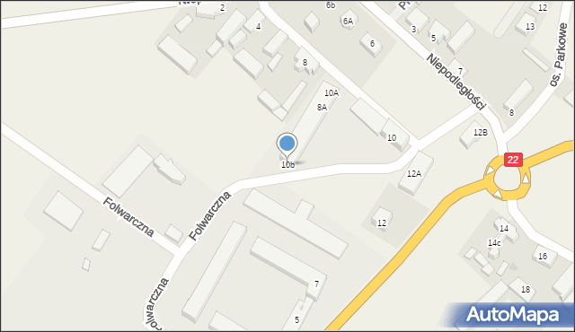 Różanki, Niepodległości, 10b, mapa Różanki