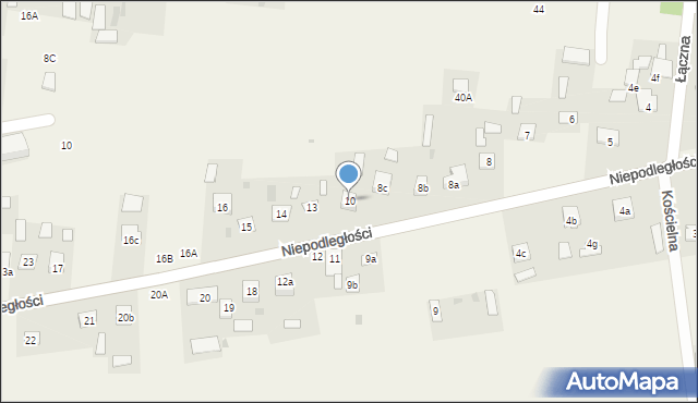 Ruda-Huta, Niepodległości, 10, mapa Ruda-Huta