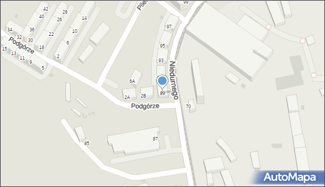 Ruda Śląska, Niedurnego Piotra, 89, mapa Rudy Śląskiej