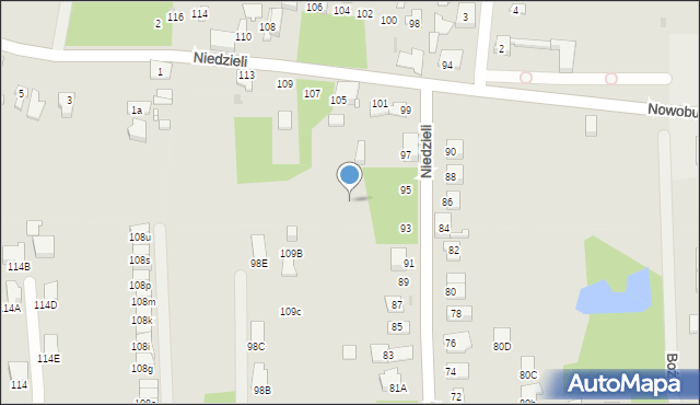 Ruda Śląska, Niedzieli Józefa, ks., 103d, mapa Rudy Śląskiej