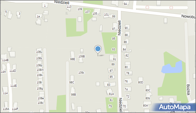 Ruda Śląska, Niedzieli Józefa, ks., 103f, mapa Rudy Śląskiej