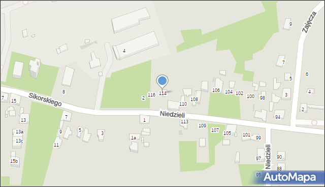 Ruda Śląska, Niedzieli Józefa, ks., 114, mapa Rudy Śląskiej