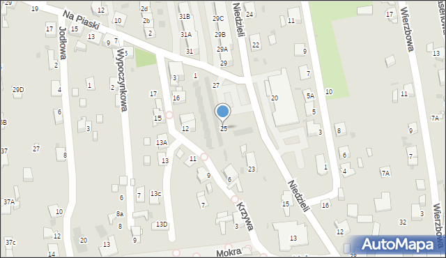 Ruda Śląska, Niedzieli Józefa, ks., 25, mapa Rudy Śląskiej