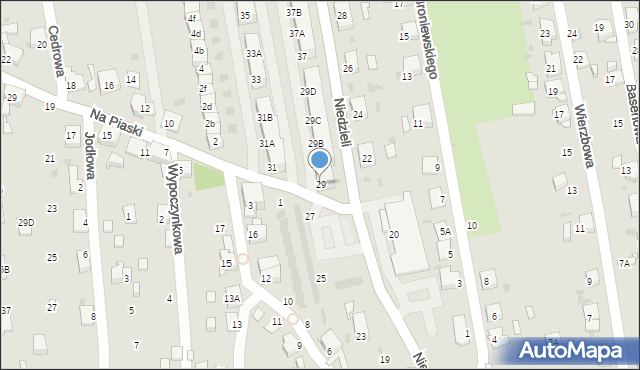 Ruda Śląska, Niedzieli Józefa, ks., 29, mapa Rudy Śląskiej