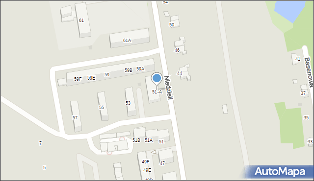 Ruda Śląska, Niedzieli Józefa, ks., 51c, mapa Rudy Śląskiej