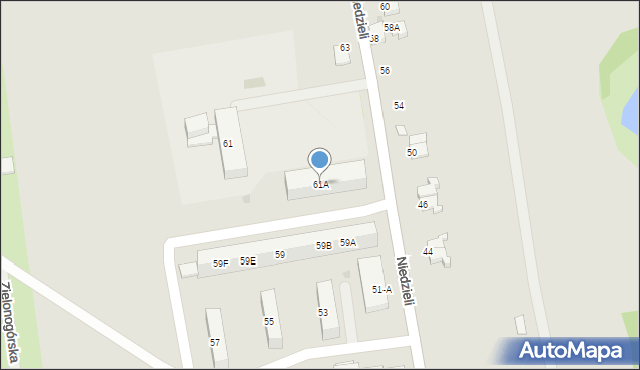 Ruda Śląska, Niedzieli Józefa, ks., 61A, mapa Rudy Śląskiej