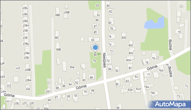 Ruda Śląska, Niedzieli Józefa, ks., 81, mapa Rudy Śląskiej