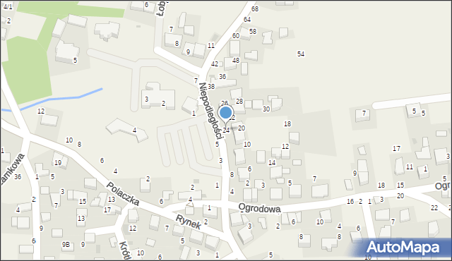 Rudawa, Niepodległości, 24, mapa Rudawa