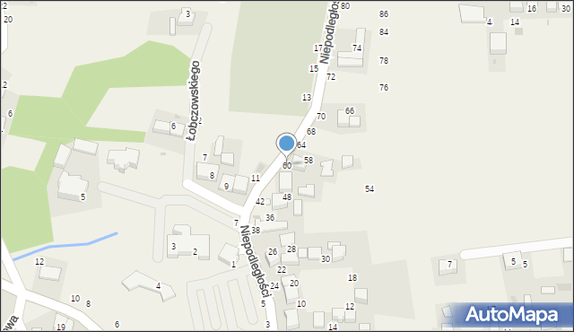 Rudawa, Niepodległości, 60, mapa Rudawa