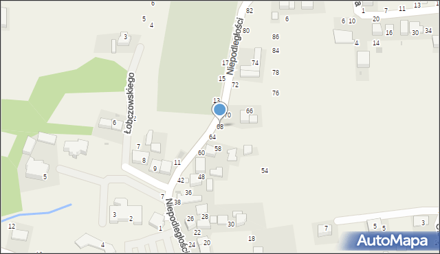 Rudawa, Niepodległości, 68, mapa Rudawa