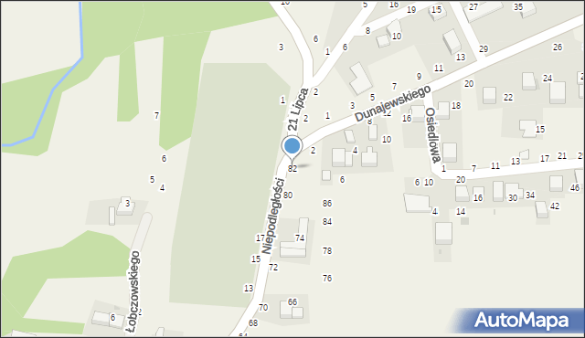 Rudawa, Niepodległości, 82, mapa Rudawa