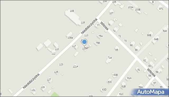 Rybnik, Niedobczycka, 115A, mapa Rybnika
