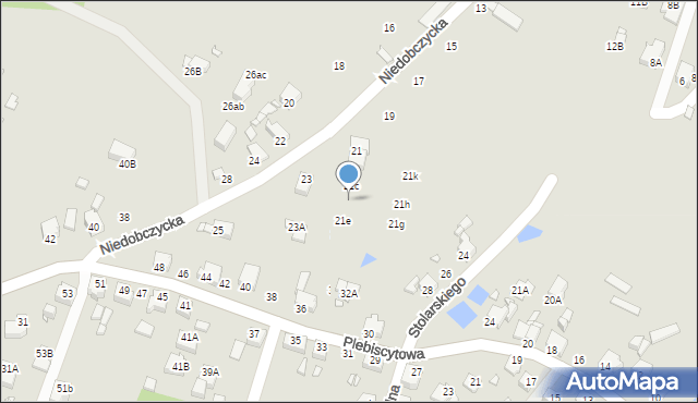 Rybnik, Niedobczycka, 21d, mapa Rybnika