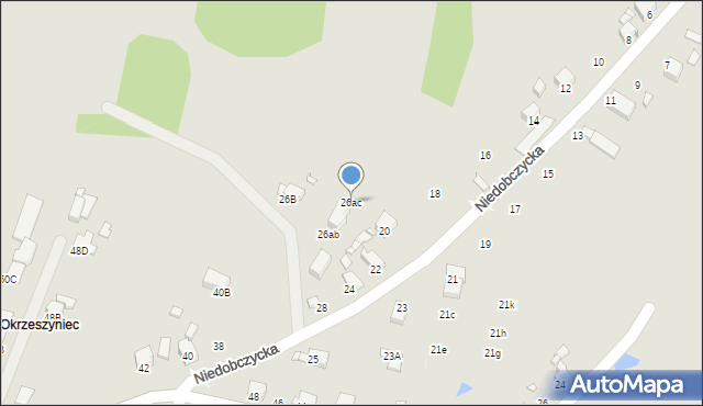 Rybnik, Niedobczycka, 26ac, mapa Rybnika