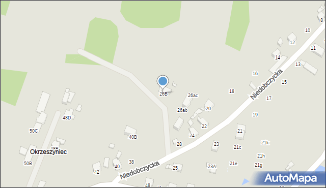 Rybnik, Niedobczycka, 26B, mapa Rybnika