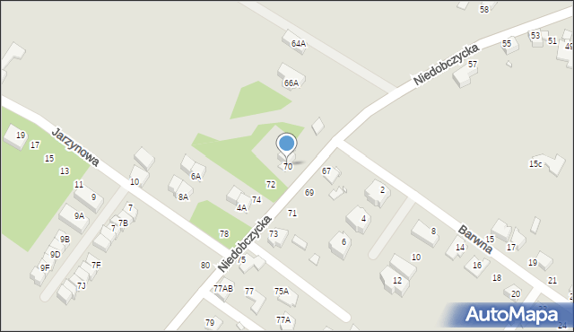 Rybnik, Niedobczycka, 70, mapa Rybnika